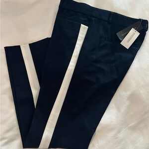 Banana Republic Navy and White Cropped Sloan Pants